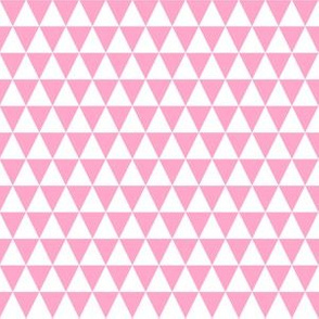 Half Inch White and Carnation Pink Triangles
