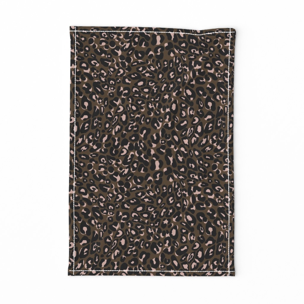 boho lounge - leopard brown-putty-black