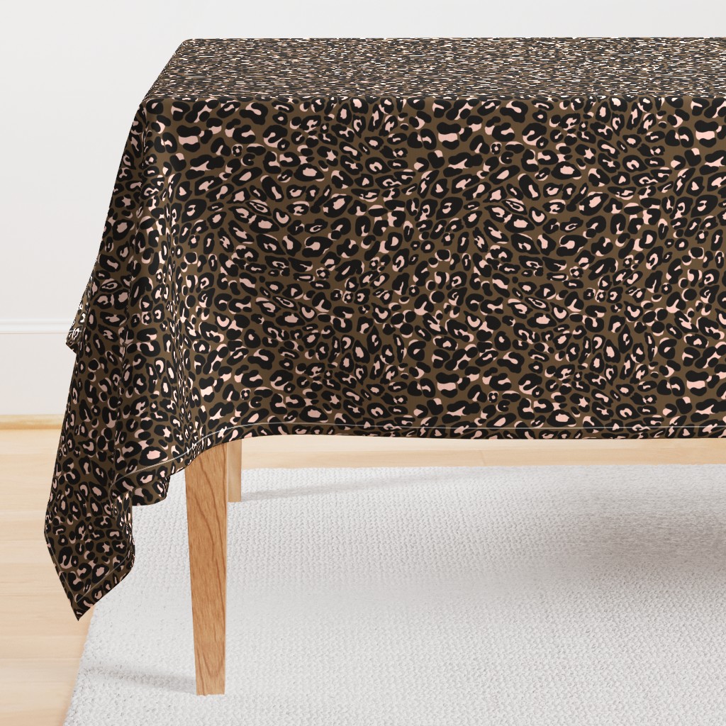 boho lounge - leopard brown-putty-black