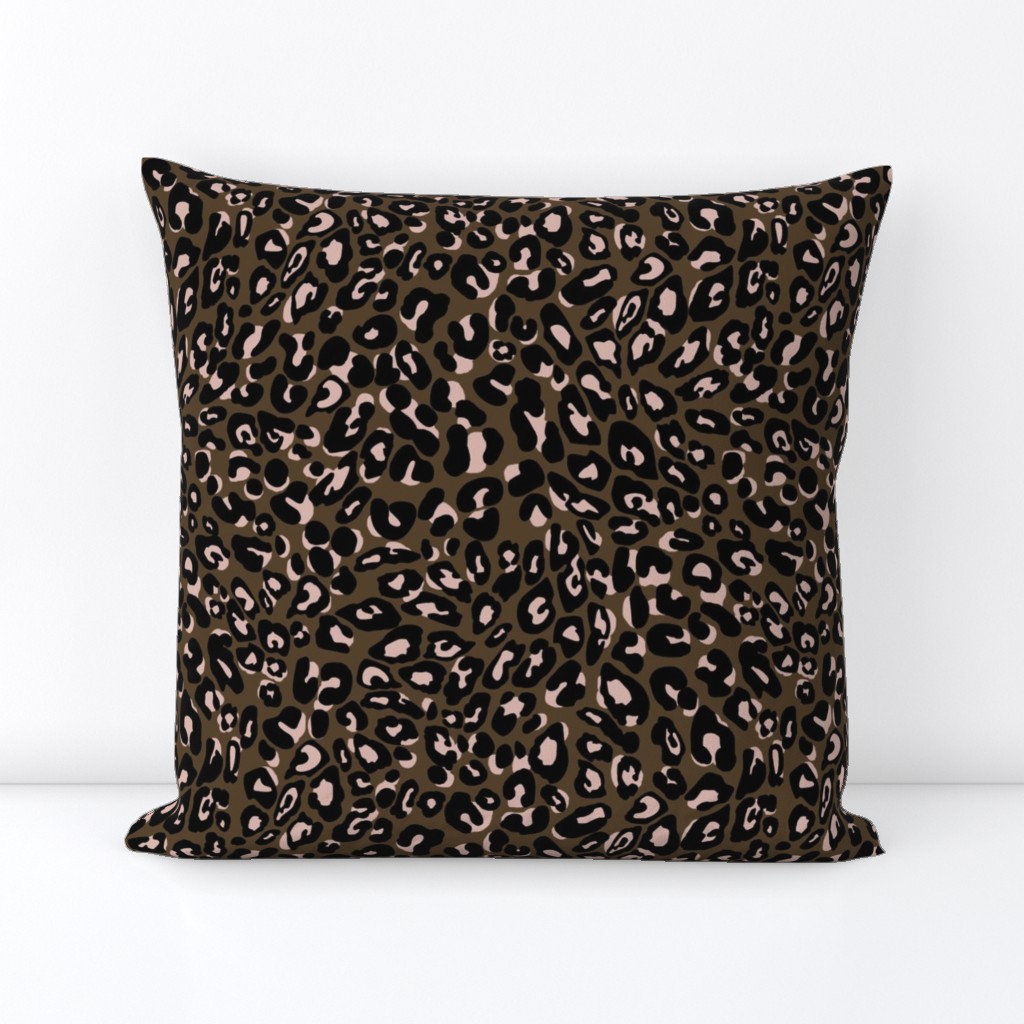 boho lounge - leopard brown-putty-black