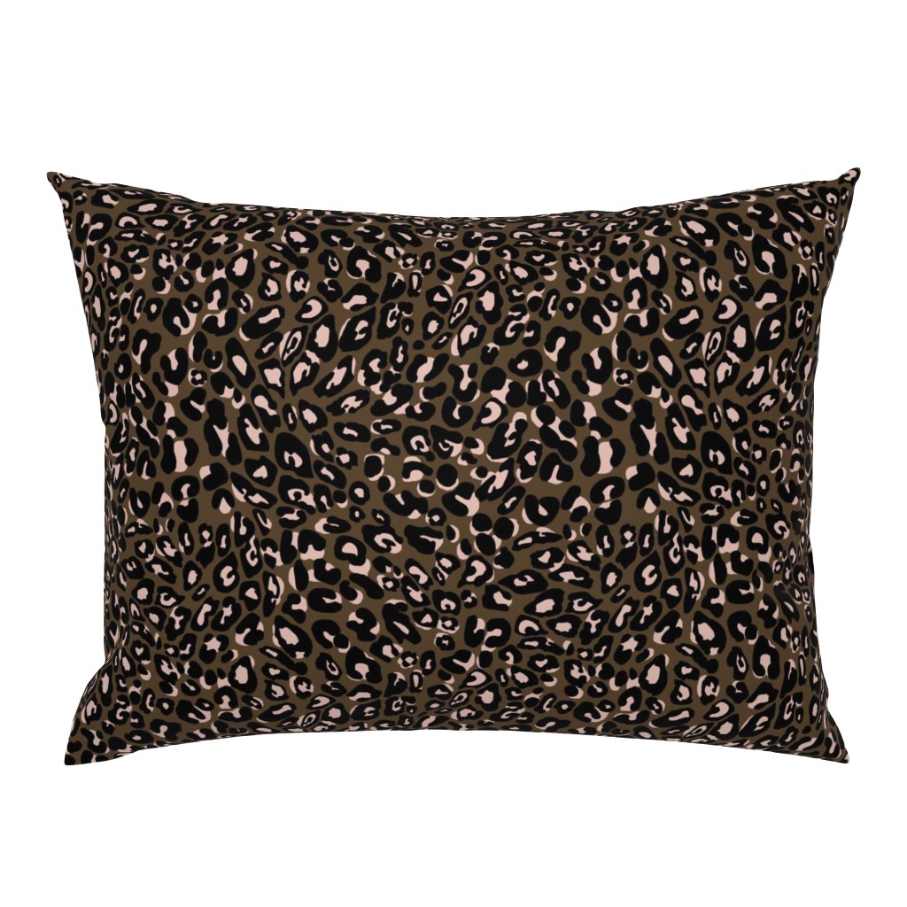 boho lounge - leopard brown-putty-black