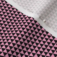 Quarter Inch Black and Carnation Pink Triangles