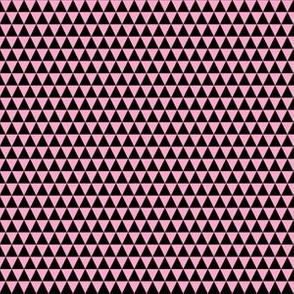 Quarter Inch Black and Carnation Pink Triangles