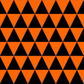 One Inch Black and Orange Triangles
