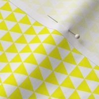 Half Inch White and Yellow Triangles