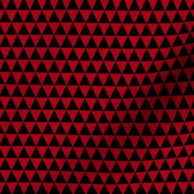 Half Inch Black and Dark Red Triangles