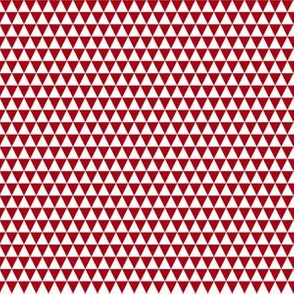 Quarter Inch White and Dark Red Triangles