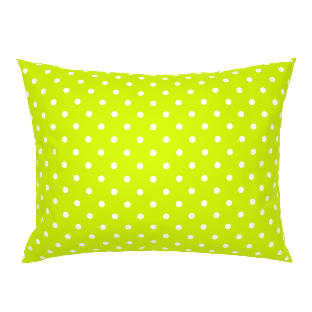 White Polkadots on Lime Punch 