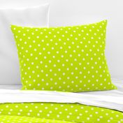 White Polkadots on Lime Punch 