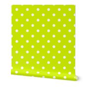 White Polkadots on Lime Punch 