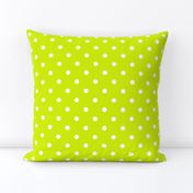 White Polkadots on Lime Punch 