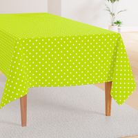 White Polkadots on Lime Punch 