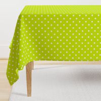 White Polkadots on Lime Punch 