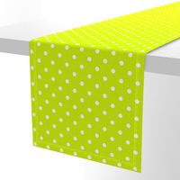 White Polkadots on Lime Punch 