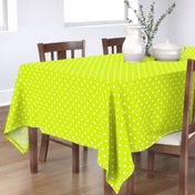 White Polkadots on Lime Punch 