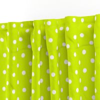 White Polkadots on Lime Punch 