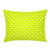 White Polkadots on Lime Punch 