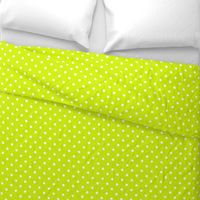 White Polkadots on Lime Punch 