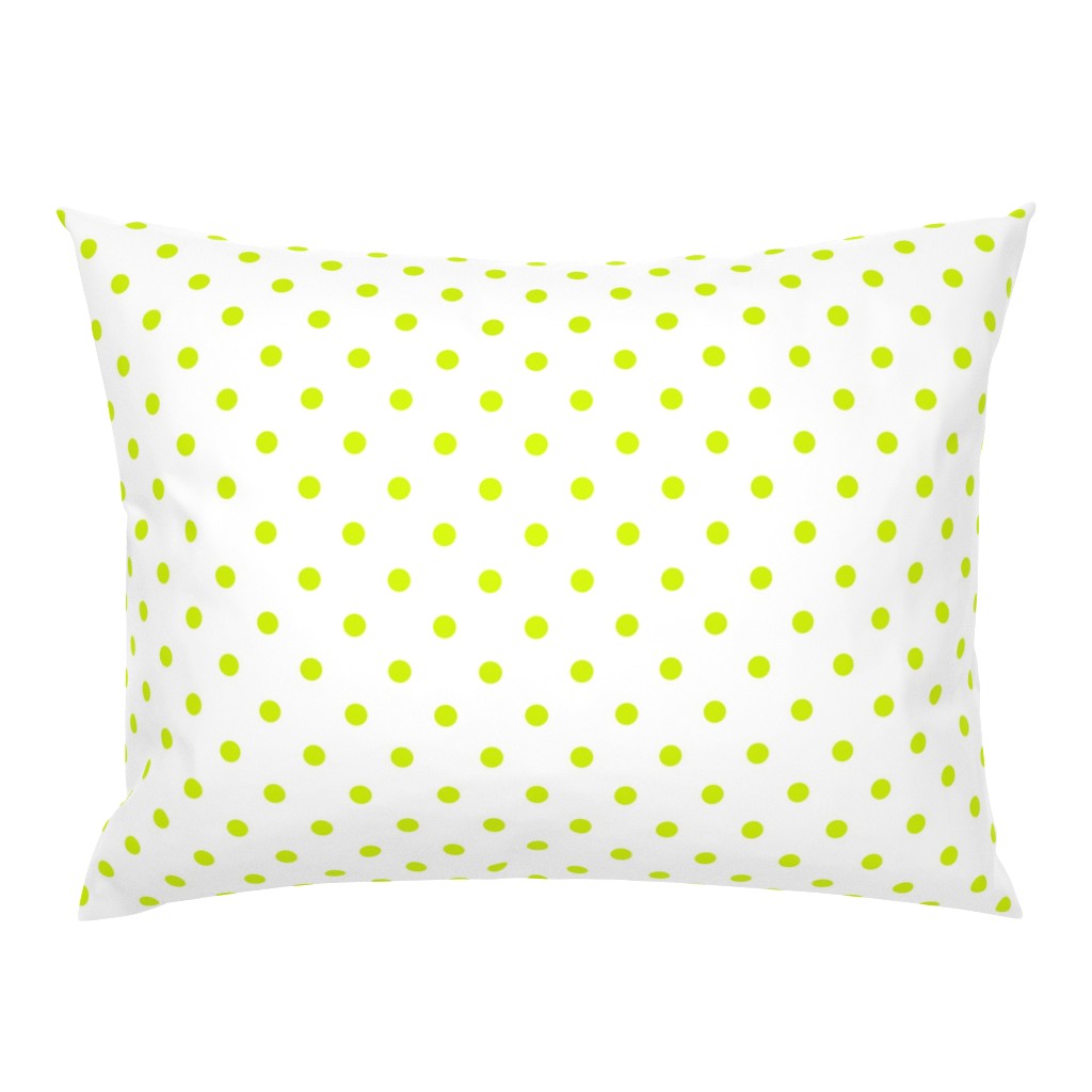 Lime Punch Polkadots on White