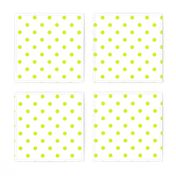 Lime Punch Polkadots on White