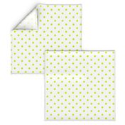 Lime Punch Polkadots on White