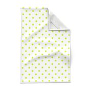 Lime Punch Polkadots on White
