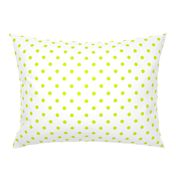 Lime Punch Polkadots on White