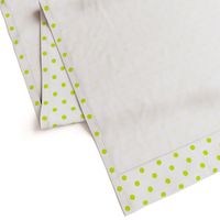 Lime Punch Polkadots on White