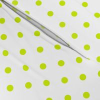 Lime Punch Polkadots on White