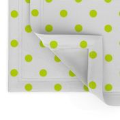 Lime Punch Polkadots on White