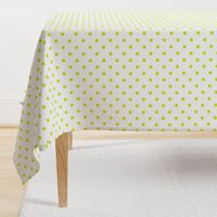 Lime Punch Polkadots on White