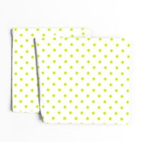 Lime Punch Polkadots on White