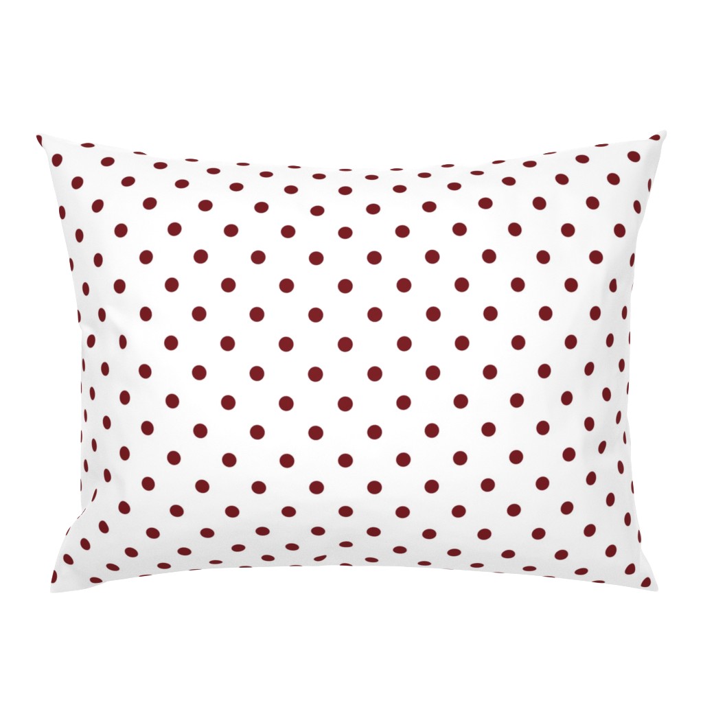 Spiced Apple Red Polkadots on White