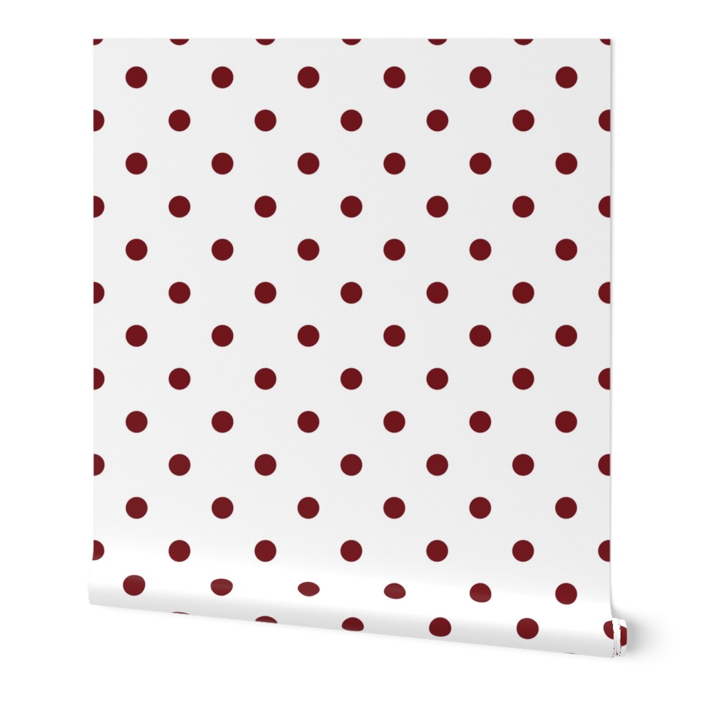 Spiced Apple Red Polkadots on White