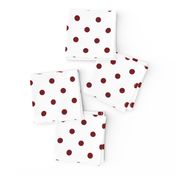 Spiced Apple Red Polkadots on White