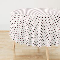 Spiced Apple Red Polkadots on White