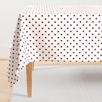 Spiced Apple Red Polkadots on White