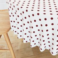 Spiced Apple Red Polkadots on White