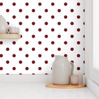 Spiced Apple Red Polkadots on White