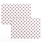 Spiced Apple Red Polkadots on White