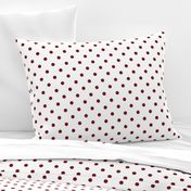 Spiced Apple Red Polkadots on White