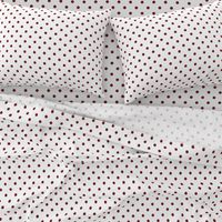 Spiced Apple Red Polkadots on White