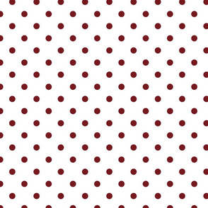 Spiced Apple Red Polkadots on White