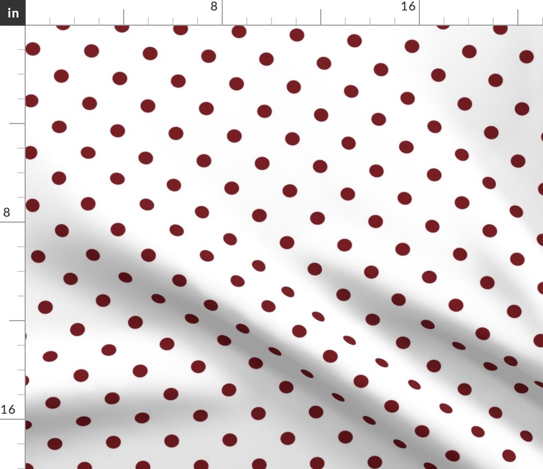 Spiced Apple Red Polkadots on White