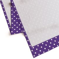 White Polkadots on Ultra Violet Purple Polkadots 