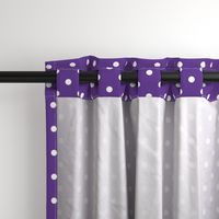 White Polkadots on Ultra Violet Purple Polkadots 