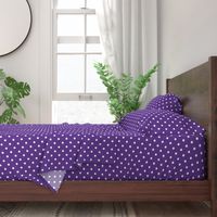 White Polkadots on Ultra Violet Purple Polkadots 