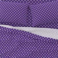 White Polkadots on Ultra Violet Purple Polkadots 