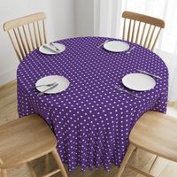 White Polkadots on Ultra Violet Purple Polkadots 