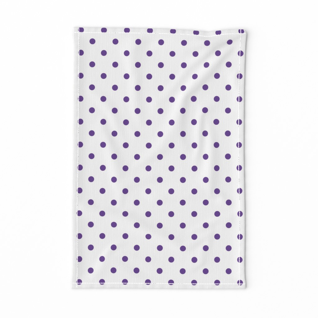 Ultra Violet Purple Polkadots on White